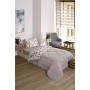 ETE HOMETEX TEK KİŞİLİK LÜX WELSOFT YORGAN SETİ EFEKT BEJ 155X215CM 8696474231964
